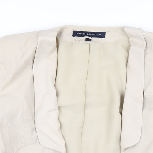French Connection Womens Beige Jacket Blazer Size 8