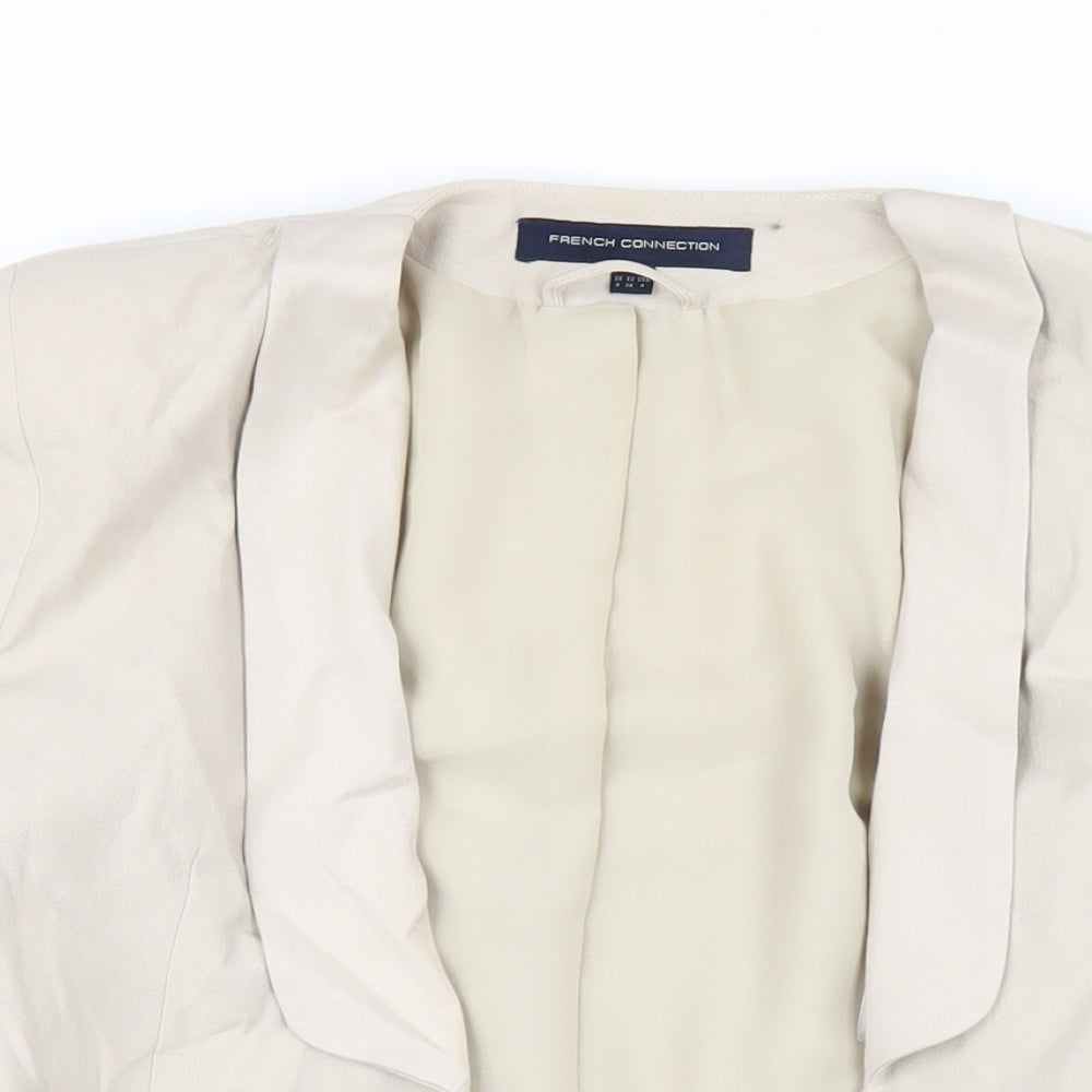 French Connection Womens Beige Jacket Blazer Size 8
