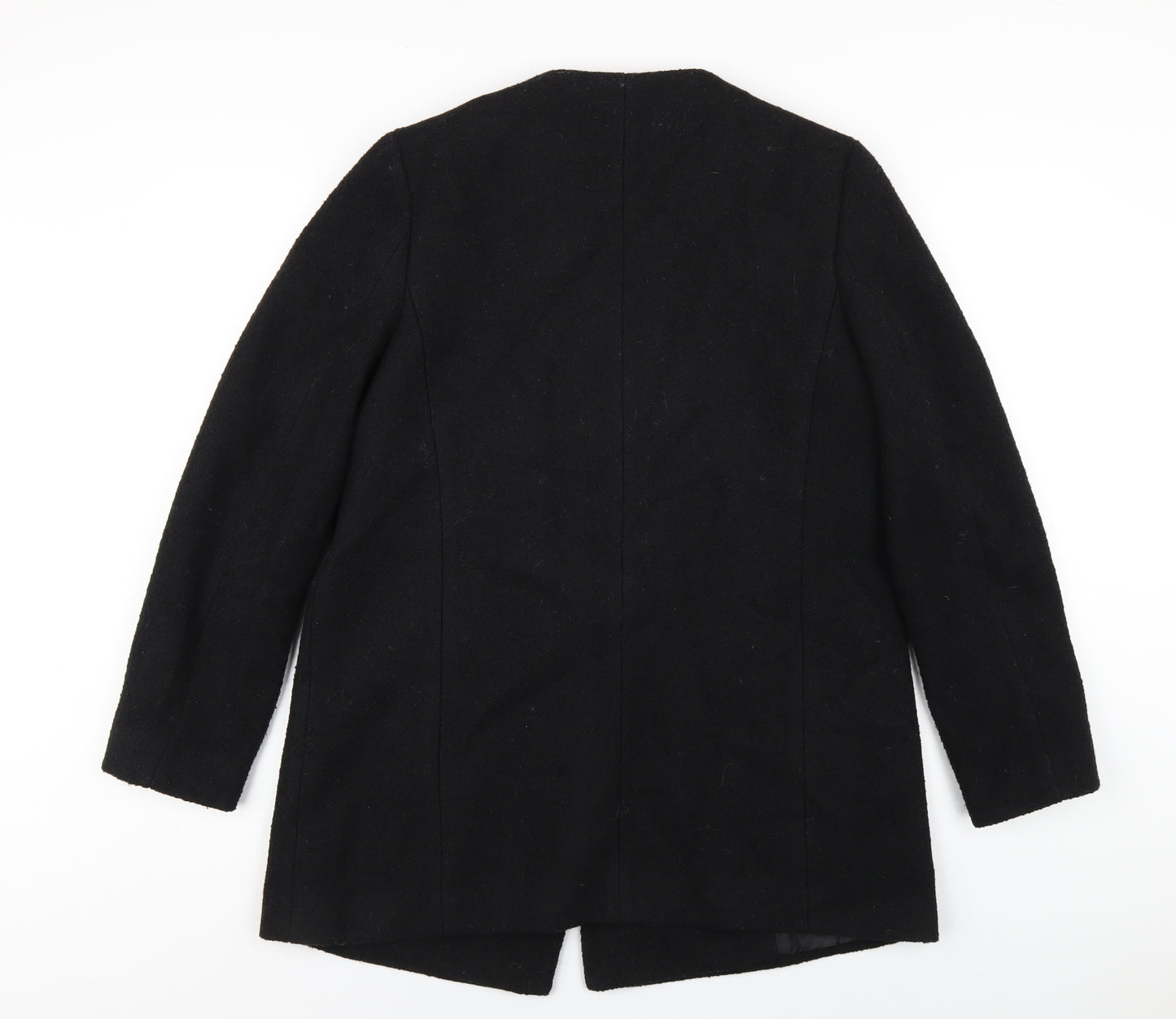 NEXT Womens Black Pea Coat Coat Size 12 Button