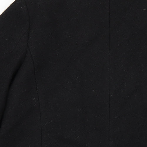 NEXT Womens Black Pea Coat Coat Size 12 Button
