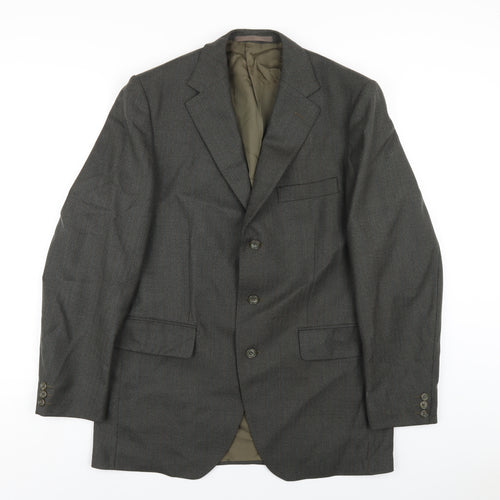 Dunn & Co Mens Green Wool Jacket Blazer Size 42 Regular