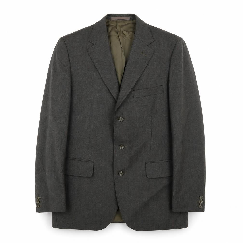 Front view of Dunn & Co men’s green wool jacket blazer, size 42, regular