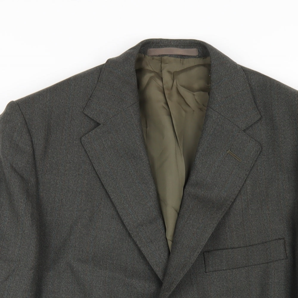 Dunn & Co Mens Green Wool Jacket Blazer Size 42 Regular