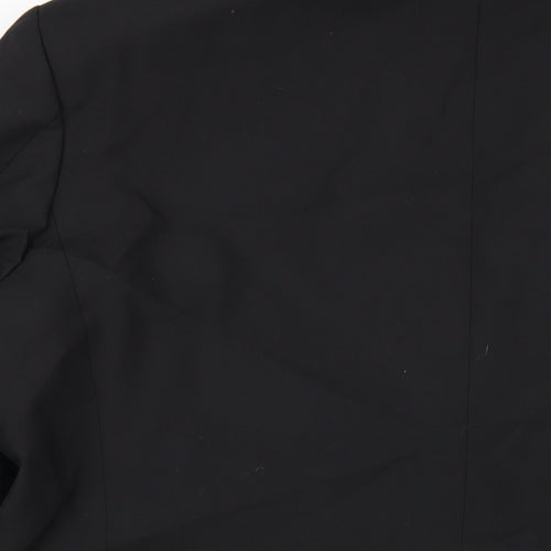 Marks and Spencer Mens Black Polyester Tuxedo Blazer Size 44 Regular