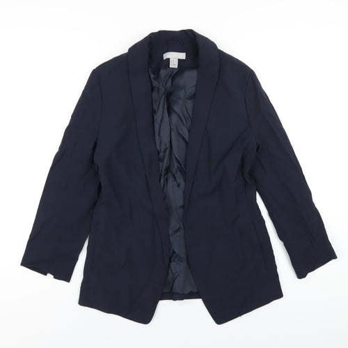 H&M Womens Blue Jacket Blazer Size 8