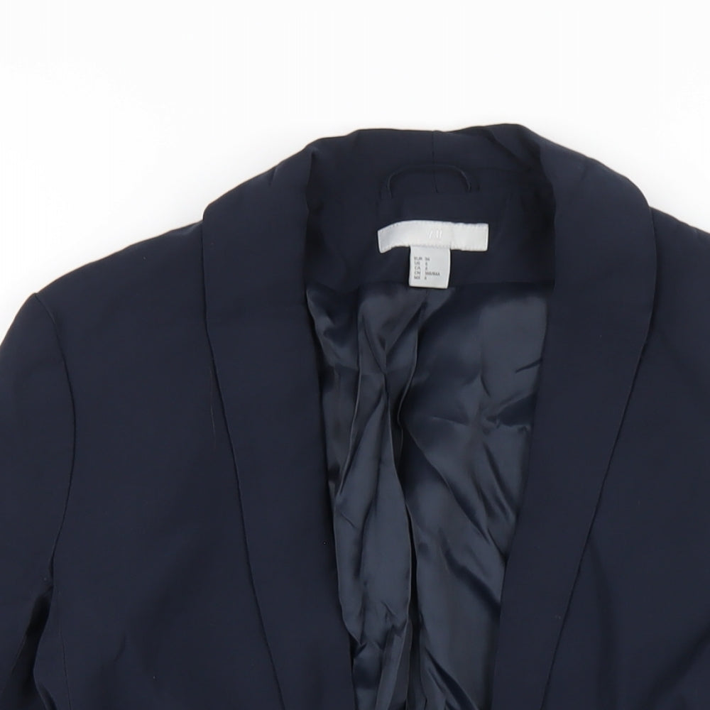 H&M Womens Blue Jacket Blazer Size 8