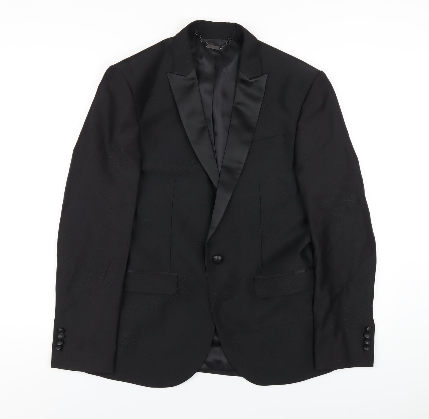 Blackberrys Mens Black Polyester Jacket Blazer Size 38 Regular