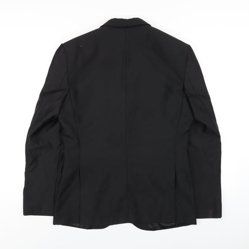 Blackberrys Mens Black Polyester Jacket Blazer Size 38 Regular