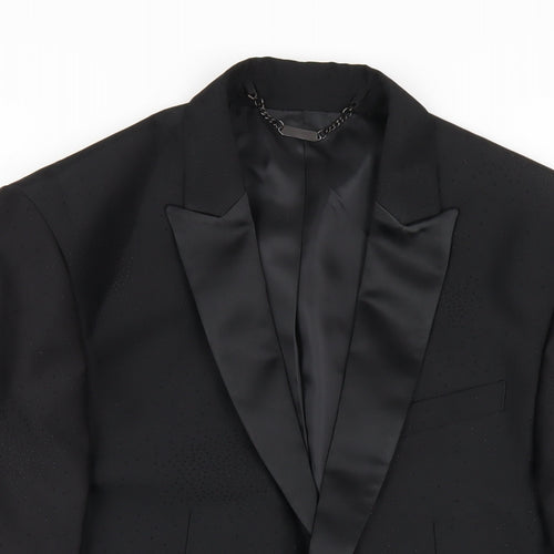Blackberrys Mens Black Polyester Jacket Blazer Size 38 Regular