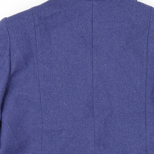 EWM Womens Blue Pea Coat Coat Size 12 Button