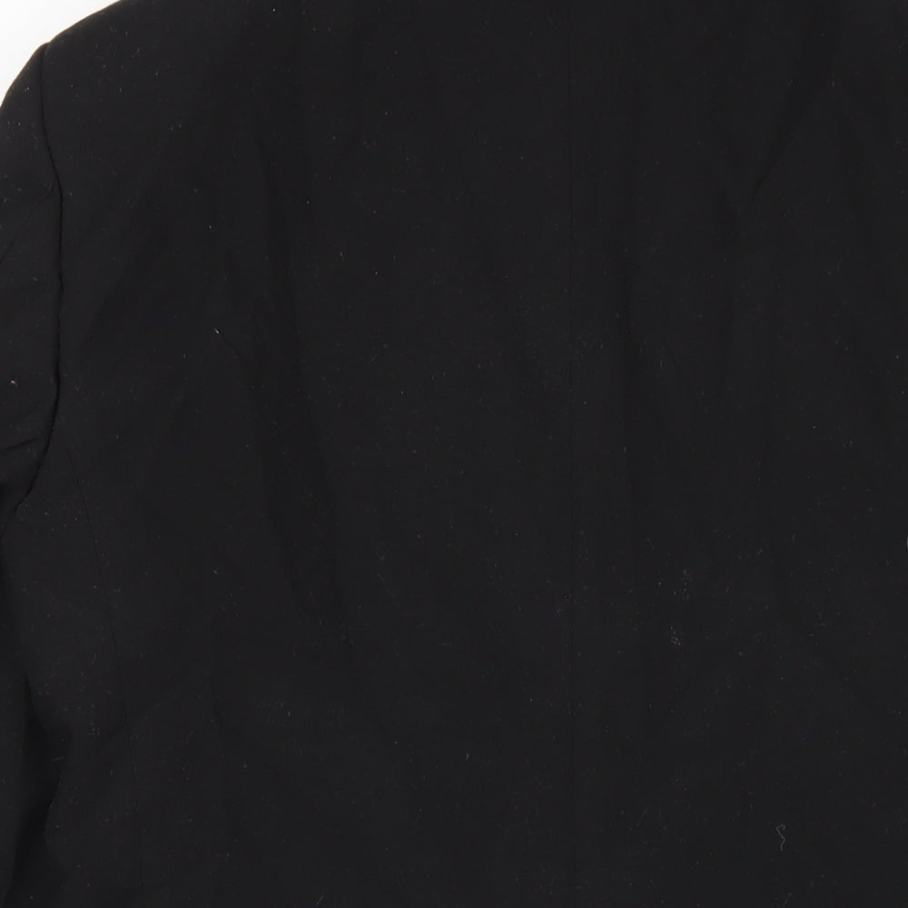 Marks and Spencer Mens Black Polyester Jacket Blazer Size 38 Regular