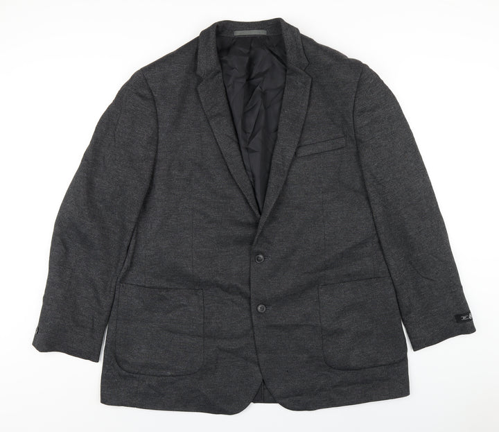 Burton Mens Grey Viscose Jacket Blazer Size 46 Regular