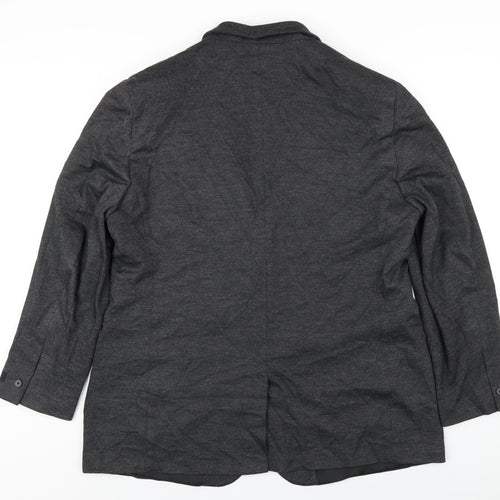Burton Mens Grey Viscose Jacket Blazer Size 46 Regular