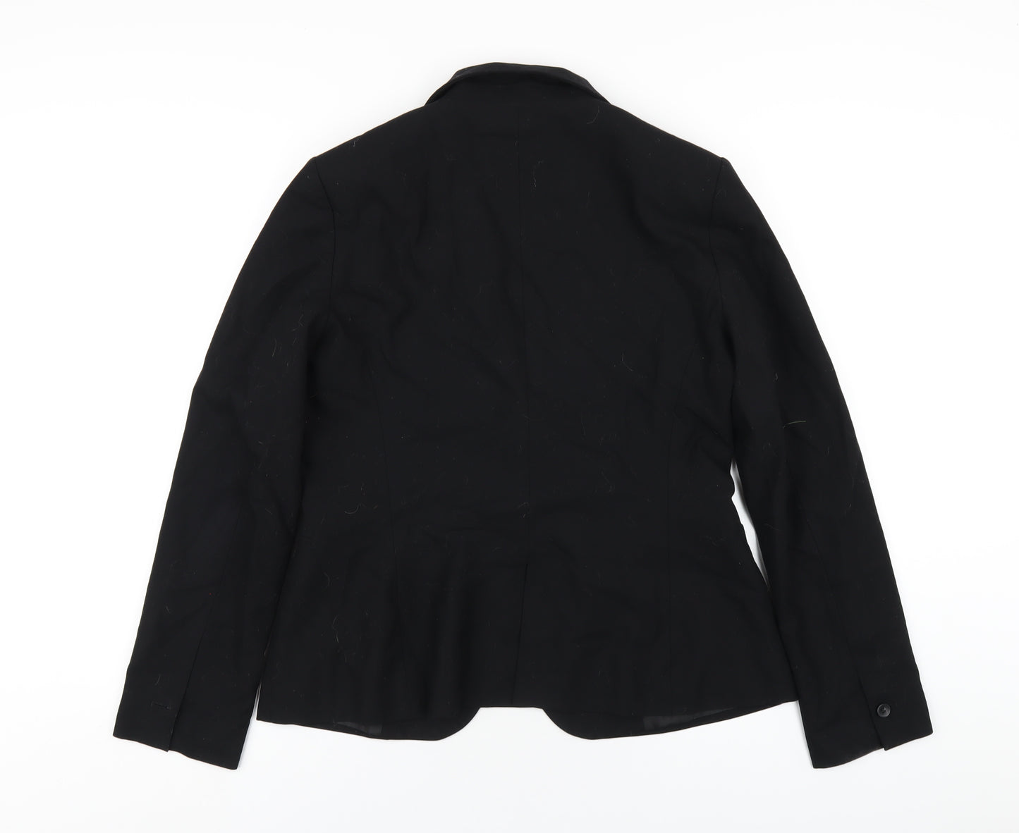 Zara Womens Black Polyester Jacket Blazer Size 12