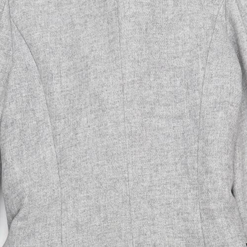 Zara Womens Grey Overcoat Coat Size S Button