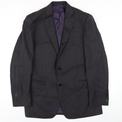 Savoy Taylors Guild Mens Grey Wool Jacket Blazer Size 42 Regular