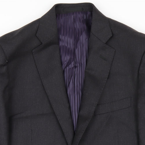 Savoy Taylors Guild Mens Grey Wool Jacket Blazer Size 42 Regular