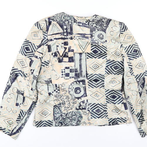 Endora Womens Multicoloured Geometric Jacket Size 12 Button