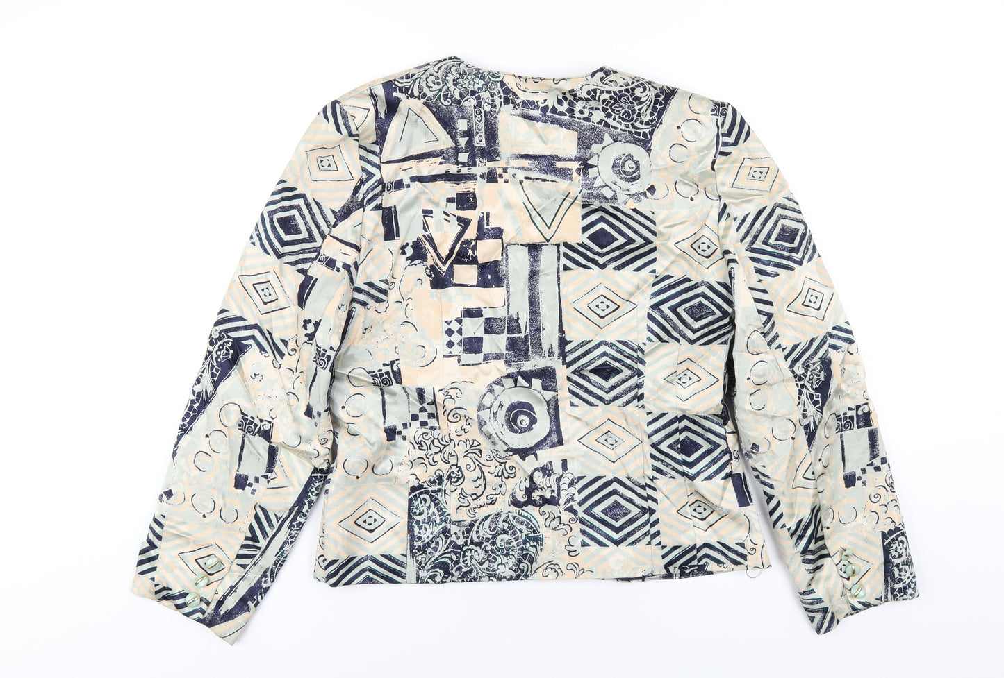 Endora Womens Multicoloured Geometric Jacket Size 12 Button