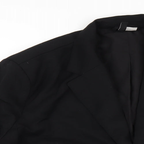 H&M Womens Black Polyester Jacket Blazer Size L