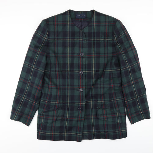 Alexon Womens Multicoloured Plaid Jacket Size 16 Button