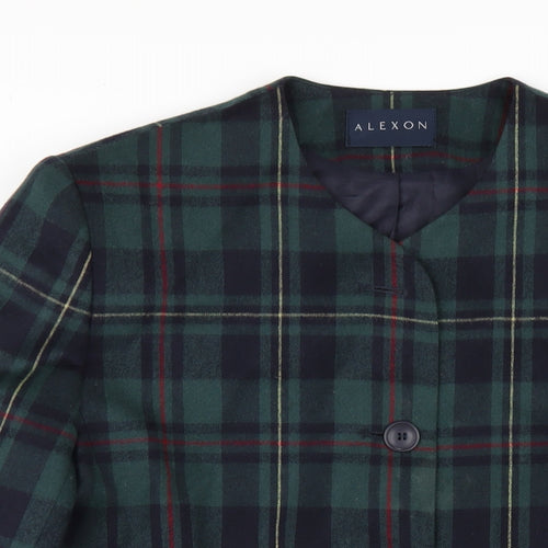Alexon Womens Multicoloured Plaid Jacket Size 16 Button