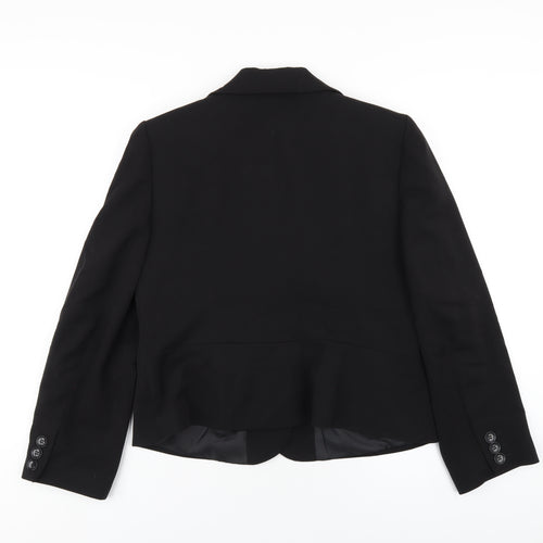 BHS Womens Black Jacket Blazer Size 16 Button