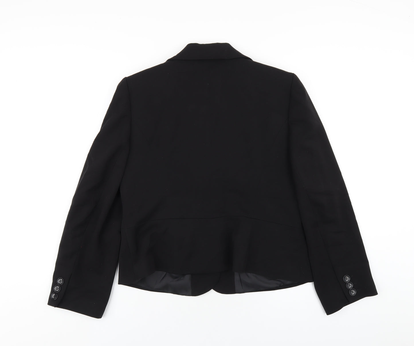 BHS Womens Black Jacket Blazer Size 16 Button