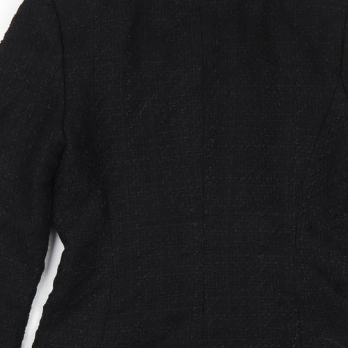 Zara Womens Black Jacket Coat Size XS Snap