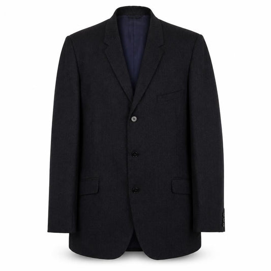 Front view of Burton men’s blue wool jacket blazer, size 40, regular
