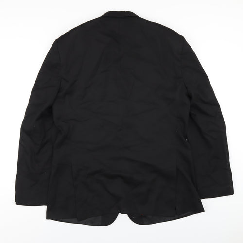Peter England Mens Black Polyester Jacket Blazer Size 40 Regular