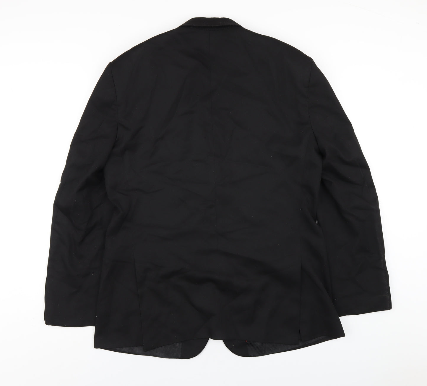 Peter England Mens Black Polyester Jacket Blazer Size 40 Regular