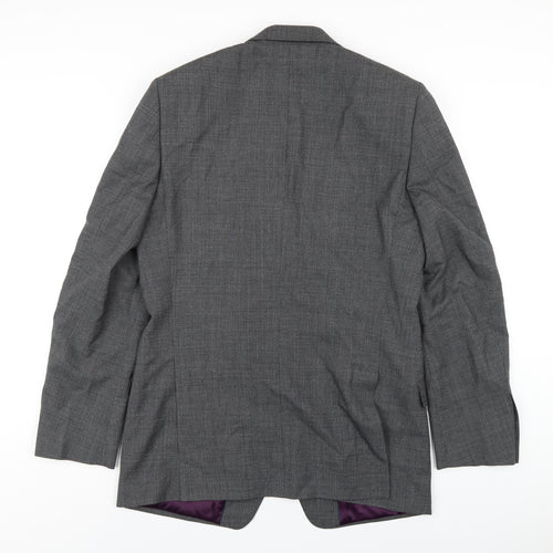 Autograph Mens Grey Wool Jacket Blazer Size 40 Regular