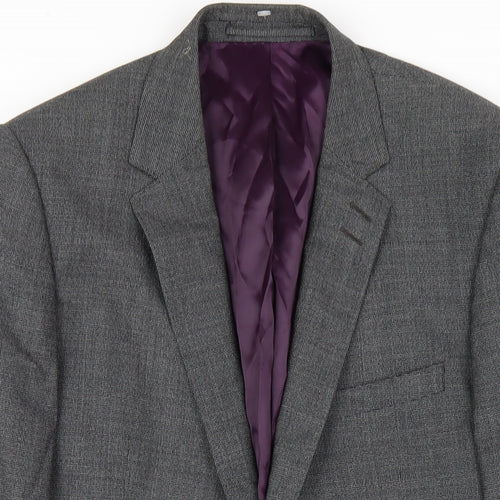 Autograph Mens Grey Wool Jacket Blazer Size 40 Regular