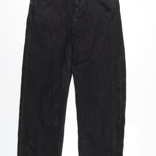 Weekday Womens Black Cotton Straight Jeans Size 30 in L32 in Regular Zip