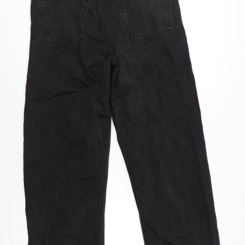 Weekday Womens Black Cotton Straight Jeans Size 30 in L32 in Regular Zip