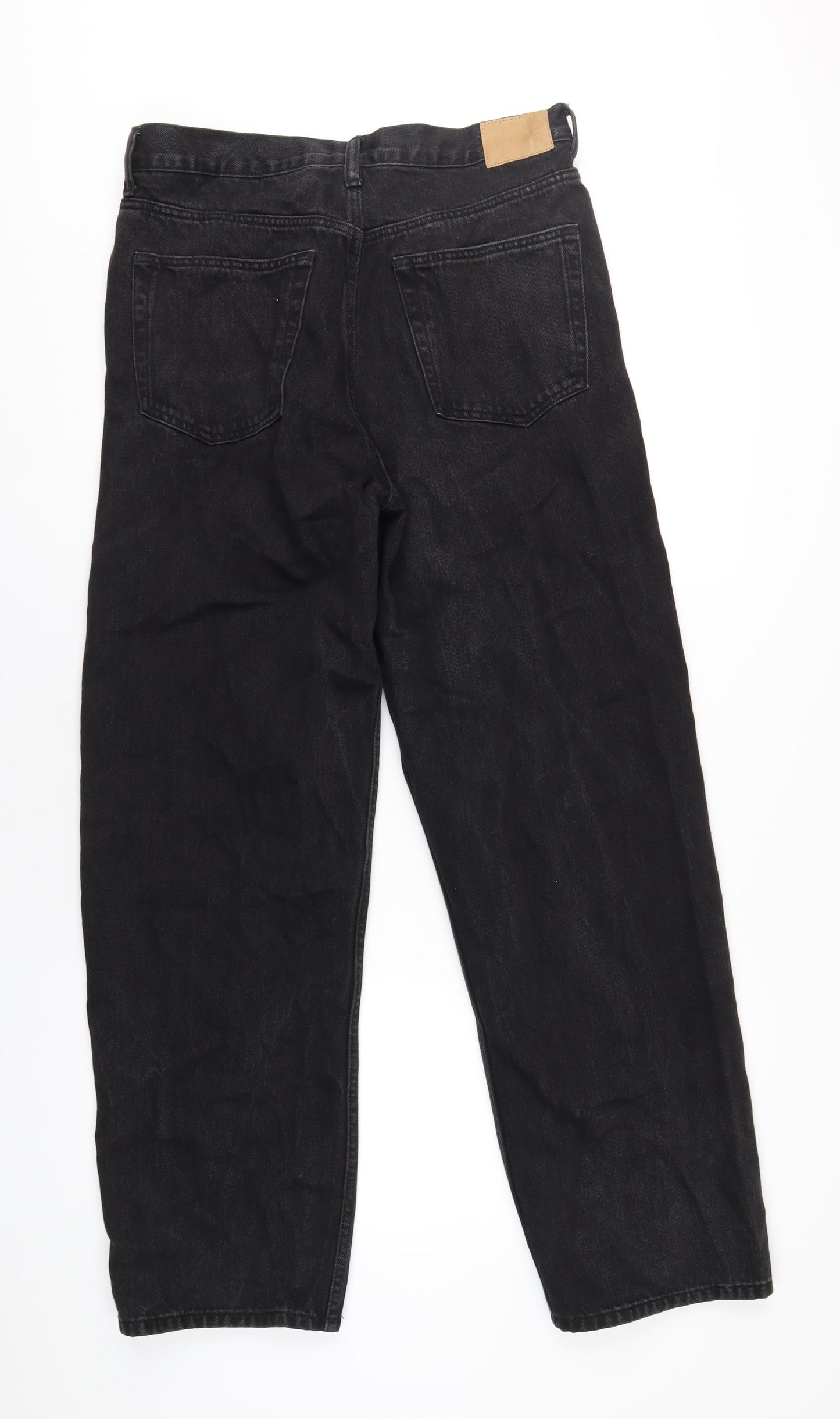 Weekday Womens Black Cotton Straight Jeans Size 30 in L32 in Regular Zip