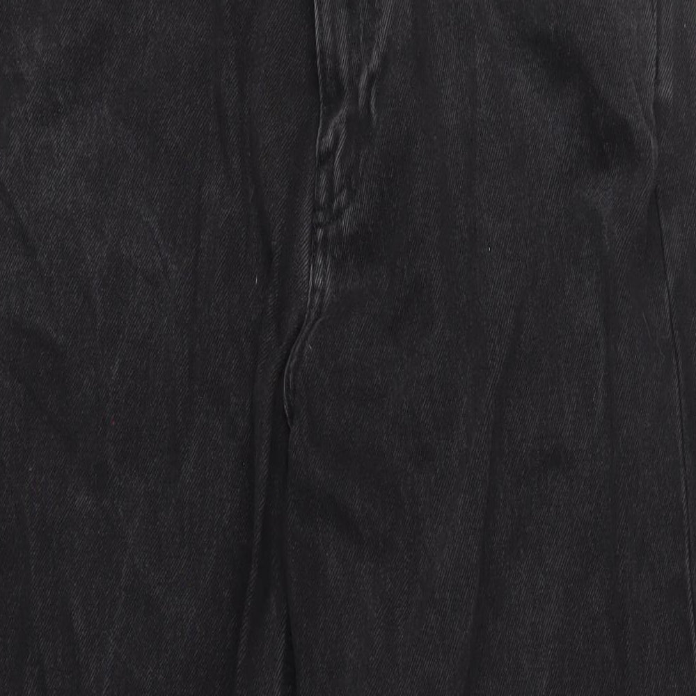 Weekday Womens Black Cotton Straight Jeans Size 30 in L32 in Regular Zip