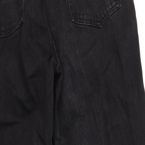 Weekday Womens Black Cotton Straight Jeans Size 30 in L32 in Regular Zip