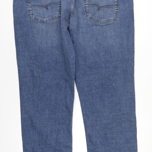 NEXT Mens Blue Cotton Straight Jeans Size 42 in L31 in Regular Zip