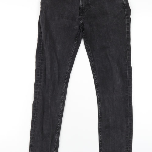 Weekday Womens Black Cotton Skinny Jeans Size 28 L30 in Regular Zip