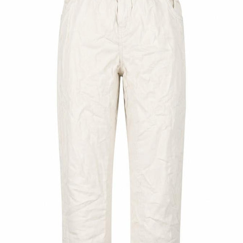 H&M Womens Ivory Cotton Straight Jeans Size 10 L28 in Regular Zip - Paperbag Waist