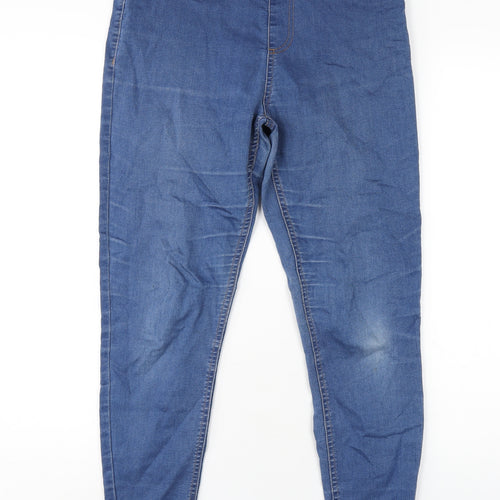Marks and Spencer Womens Blue Cotton Jegging Jeans Size 12 L28 in Regular