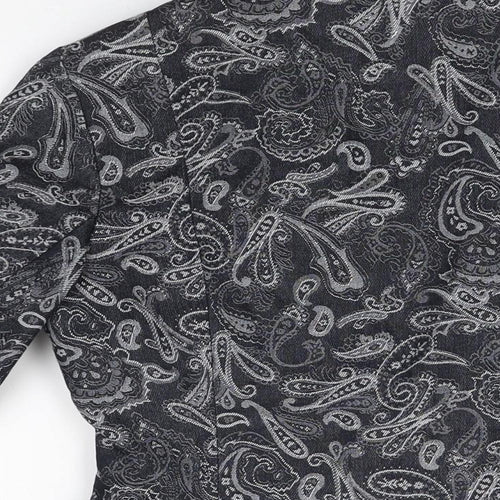 Oasis Womens Black Paisley Jacket Blazer Size 12 Button
