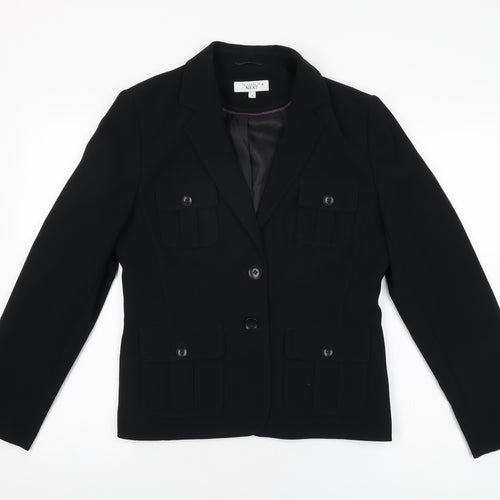 NEXT Womens Black Jacket Blazer Size 14 Button