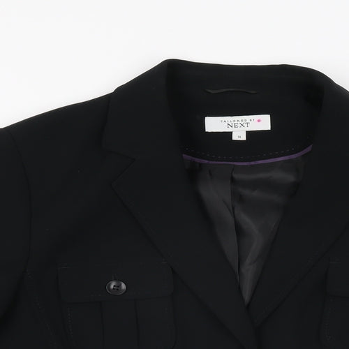 NEXT Womens Black Jacket Blazer Size 14 Button