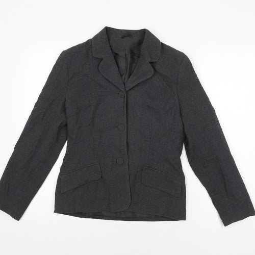 Dorothy Perkins Womens Grey Jacket Blazer Size 10 Button