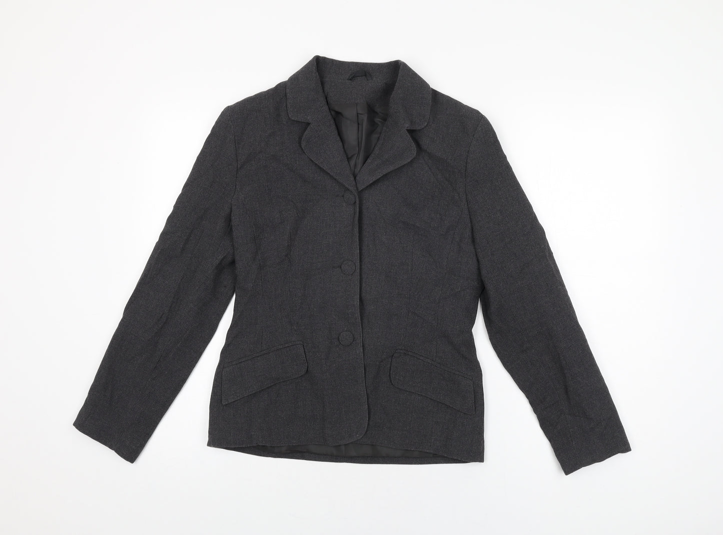 Dorothy Perkins Womens Grey Jacket Blazer Size 10 Button