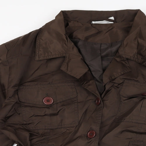 Miss Selfridge Womens Brown Overcoat Coat Size 10 Button
