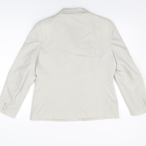 Modern Classics Womens Beige Polyester Jacket Suit Jacket Size 16